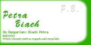 petra biach business card